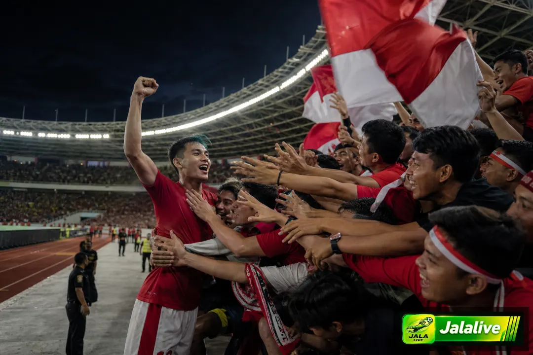 Ilustrasi editorial perayaan Timnas Indonesia setelah juara